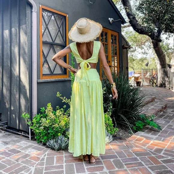 Bohemian Lemon Yellow Two Piece Set - Picture 2 of 13